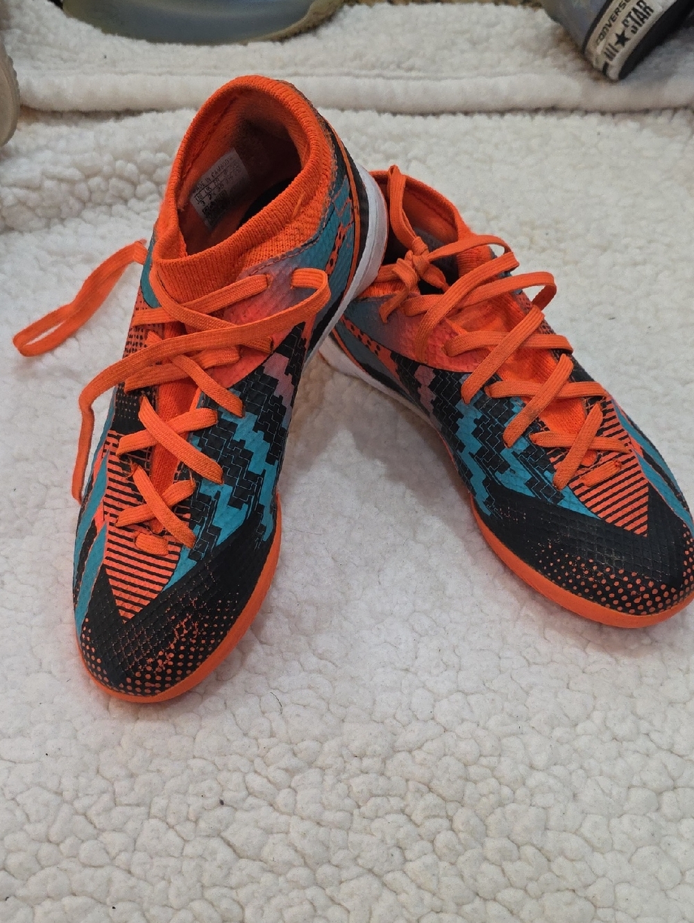 Bright Orange & Teal Athletic Sneakers